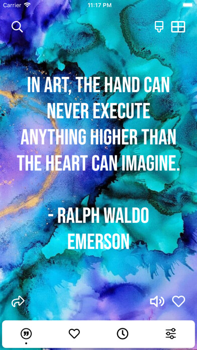 Emulate iPhone app Motivational Quotes App. using MyAndroid