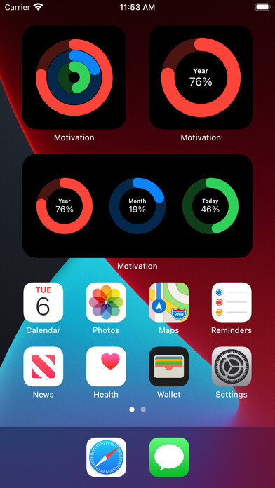 Emulate iPhone app Motivation - Year Progress using MyAndroid Emulate iPhone app Motivation - Year Progress using MyAndroid