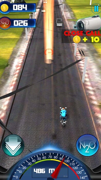 Emulate iPhone app Moto Bike City Traffic  Speed Race 3D using MyAndroid