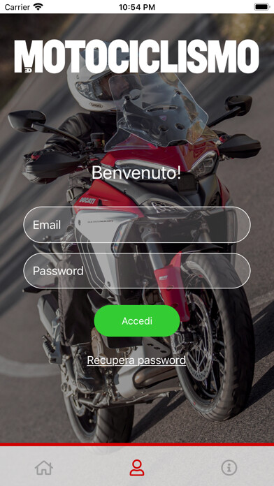 Emulate iPhone app Motociclismo using MyAndroid