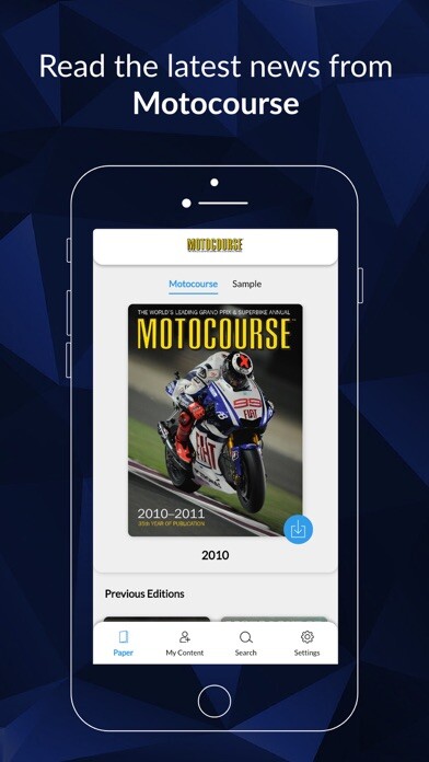 Emulate iPhone app MOTOCOURSE - GRAND PRIX ANNUAL using MyAndroid