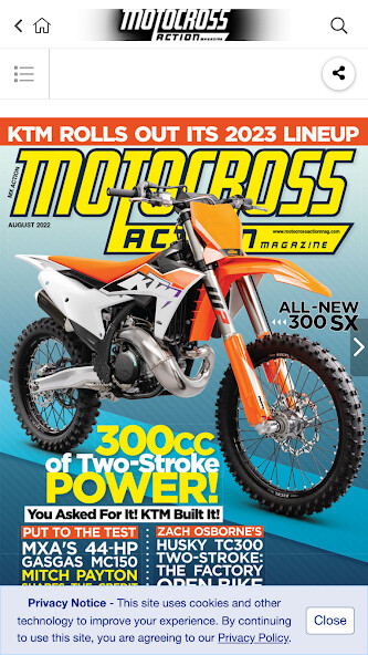 Emulate iPhone app Motocross Action Magazine using MyAndroid Emulate iPhone app Motocross Action Magazine using MyAndroid