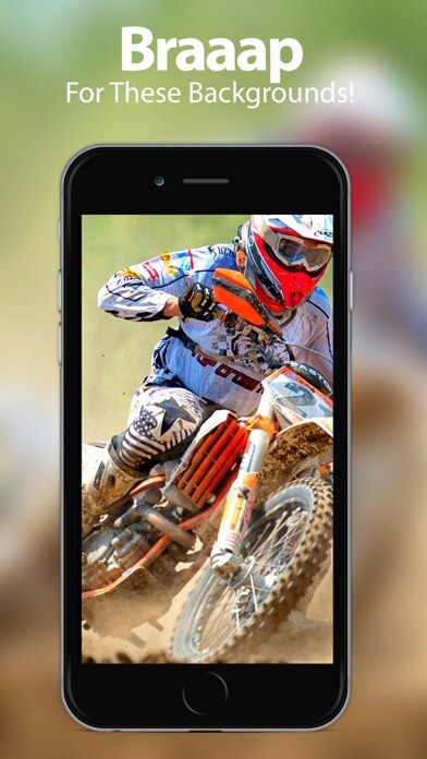 Emulate iPhone app Motocross Wallpapers & Themes using MyAndroid