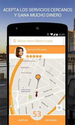 Emulate Android APK Moto Here Motorizado