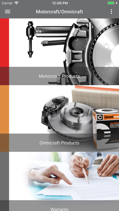 Emulate iPhone app Motorcraft Product Information using MyAndroid