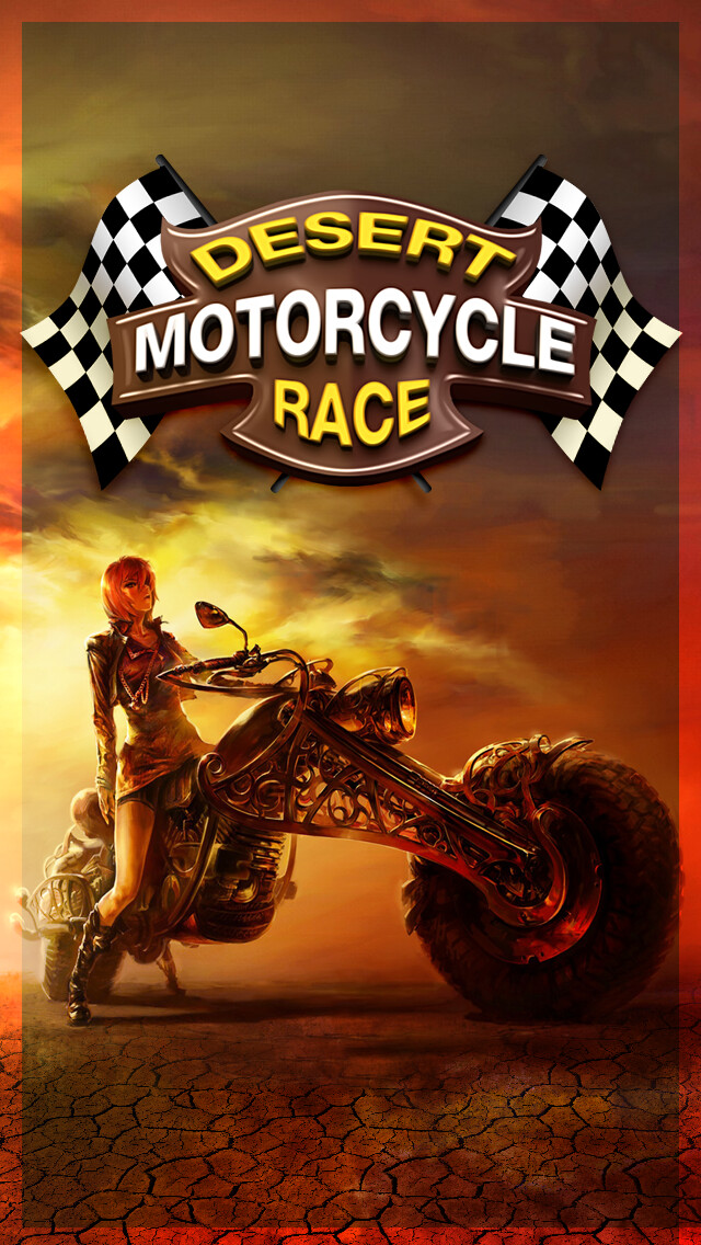 Emulate iPhone app Motorcycle Desert Race Track: Best Super Fun 3D Simulator Bike Racing Game using MyAndroid