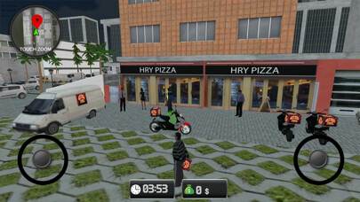Emulate iPhone app Motorcycle Pizza Delivery Game using MyAndroid