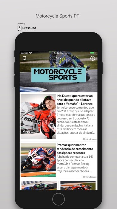 Emulate iPhone app Motorcycle Sports PT using MyAndroid Emulate iPhone app Motorcycle Sports PT using MyAndroid
