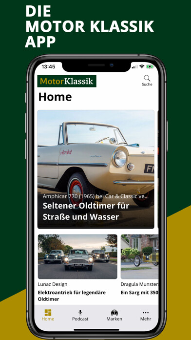 Emulate iPhone app Motor Klassik using MyAndroid