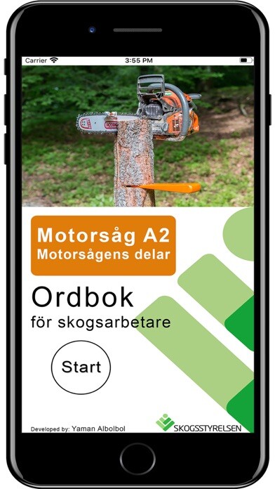 Emulate iPhone app Motorsåg A2 Motorsågens delar using MyAndroid Emulate iPhone app Motorsåg A2 Motorsågens delar using MyAndroid