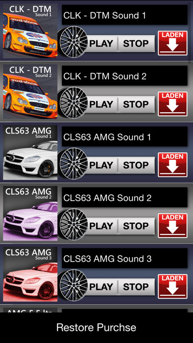 Emulate iPhone app Motorsounds Soundboard using MyAndroid