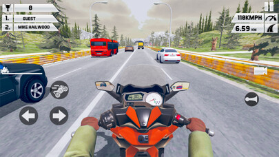 Emulate iPhone app Moto Traffic Heavy Bike Racing using MyAndroid