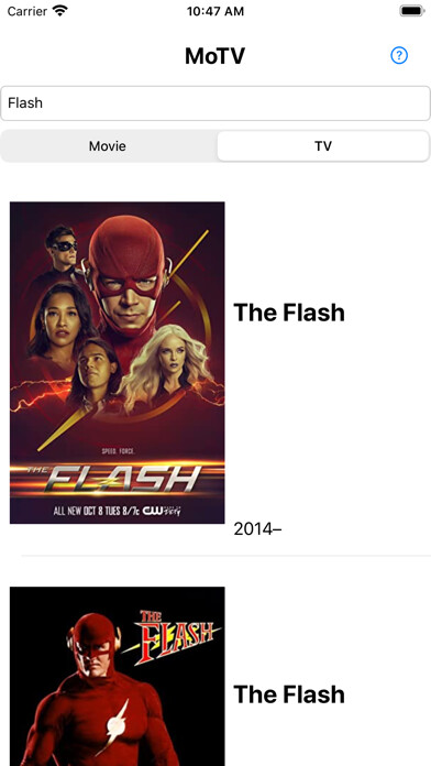 Emulate iPhone app MoTV - Movie and TV Info using MyAndroid Emulate iPhone app MoTV - Movie and TV Info using MyAndroid