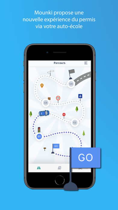 Emulate iPhone app Mounki Copilot (Elèves) using MyAndroid