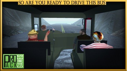 Emulate iPhone app Mountain Bus Driving Simulator Cockpit View - Dodge the traffic on a dangerous highway using MyAndroid