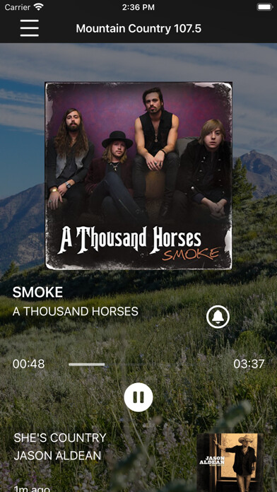Emulate iPhone app Mountain Country 107.5 using MyAndroid