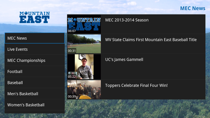 Emulate Android APK Mountain East Conference TV Emulate Android APK Mountain East Conference TV