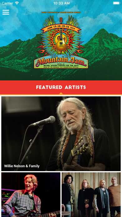 Emulate iPhone app Mountain Jam Festival using MyAndroid Emulate iPhone app Mountain Jam Festival using MyAndroid
