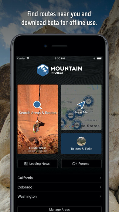 Emulate iPhone app Mountain Project using MyAndroid Emulate iPhone app Mountain Project using MyAndroid
