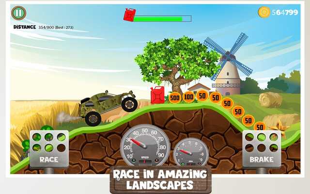 Emulate Android APK Mountains Red Car Climb:Car Hill Racing Game