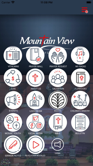 Emulate iPhone app Mountain View Baptist using MyAndroid Emulate iPhone app Mountain View Baptist using MyAndroid