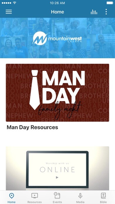 Emulate iPhone app Mountain West Church using MyAndroid Emulate iPhone app Mountain West Church using MyAndroid