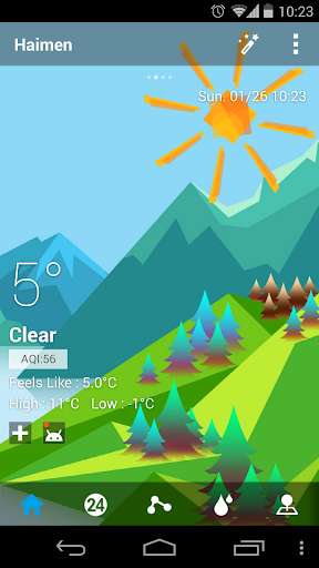 Run android online APK Mount Background GO Weather from MyAndroid or emulate Mount Background GO Weather using MyAndroid