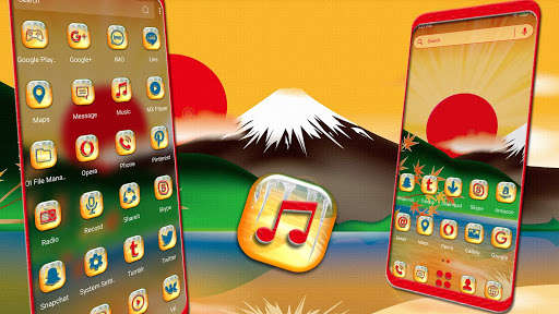 Run android online APK Mount Fuji Painting Theme from MyAndroid or emulate Mount Fuji Painting Theme using MyAndroid