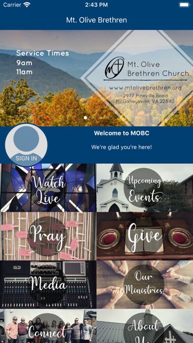 Emulate iPhone app Mount Olive Brethren Church using MyAndroid Emulate iPhone app Mount Olive Brethren Church using MyAndroid