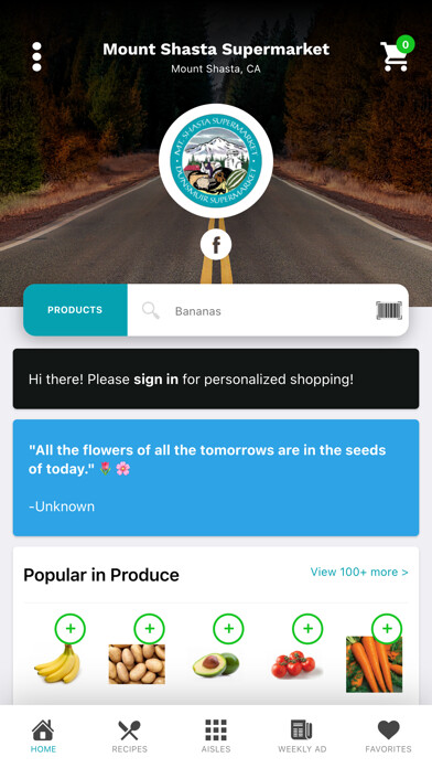 Emulate iPhone app Mount Shasta Supermarket using MyAndroid Emulate iPhone app Mount Shasta Supermarket using MyAndroid