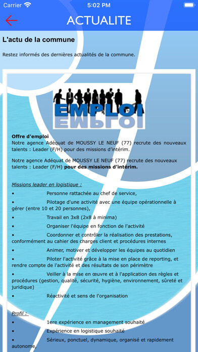 Emulate iPhone app Moussy Le Neuf using MyAndroid