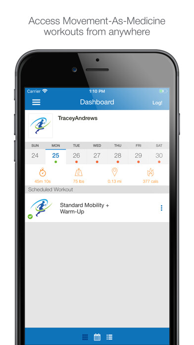 Emulate iPhone app Movement-As-Medicine using MyAndroid Emulate iPhone app Movement-As-Medicine using MyAndroid