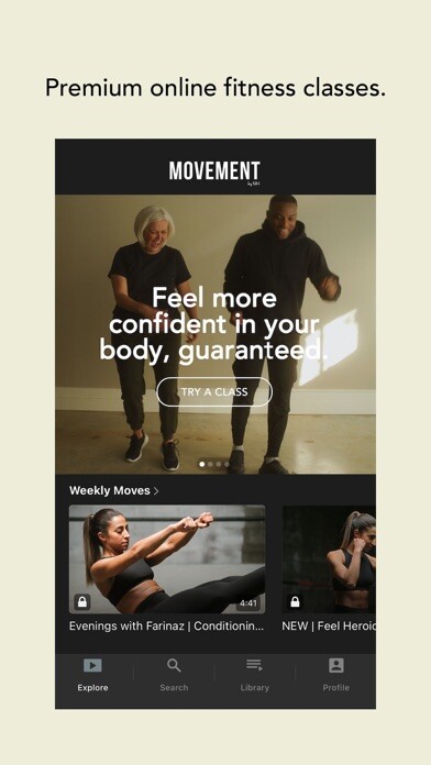 Emulate iPhone app Movement by NM: Fitness & Yoga using MyAndroid
