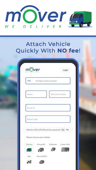Run android online APK MOVER Delivery Partner Driver from MyAndroid or emulate MOVER Delivery Partner Driver using MyAndroid