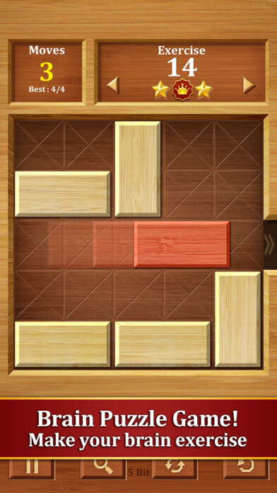 Emulate iPhone app Move the Block : Slide Puzzle using MyAndroid