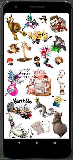 Run android online APK Movie and Cartoon Stickers for WhatsApp from MyAndroid or emulate Movie and Cartoon Stickers for WhatsApp using MyAndroid