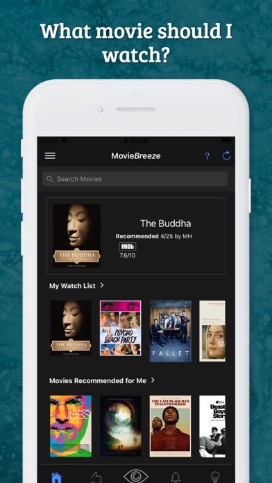 Emulate iPhone app MovieBreeze using MyAndroid