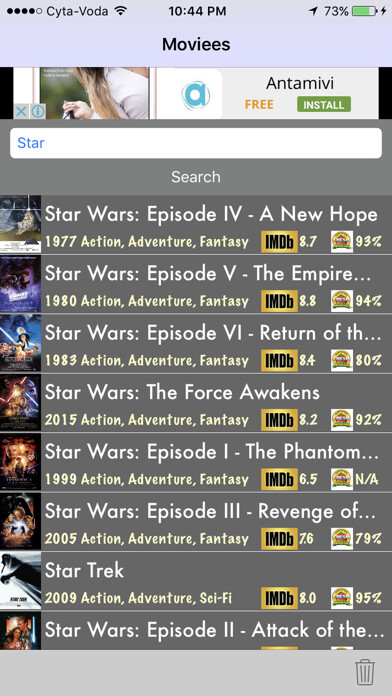 Emulate iPhone app Moviees using MyAndroid Emulate iPhone app Moviees using MyAndroid