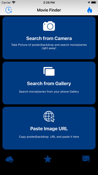 Emulate iPhone app Movie Finder - Movie by Image using MyAndroid