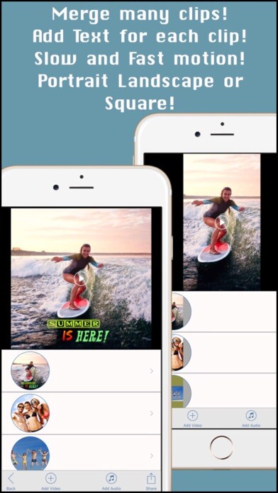 Emulate iPhone app Movie Maker Merge Video Clips using MyAndroid