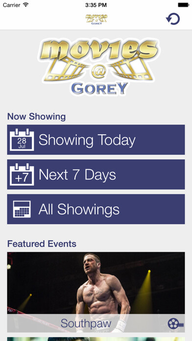 Emulate iPhone app Movies At Gorey using MyAndroid