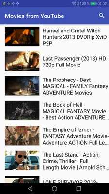 Emulate Android APK Movies from YouTube