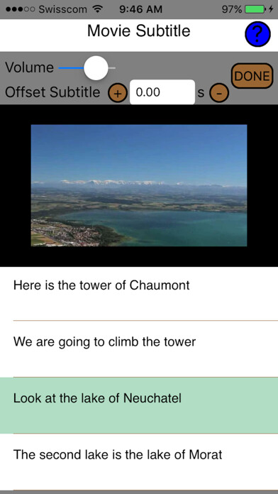 Emulate iPhone app Movie Subtitle Navigation using MyAndroid