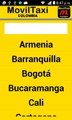 Emulate Android APK MovilTaxi Colombia