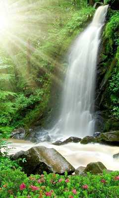 Emulate Android APK moving waterfall wallpaper