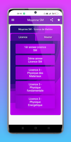 Emulate Moyenne SM - science  matire from MyAndroid or run Moyenne SM - science  matire using MyAndroid