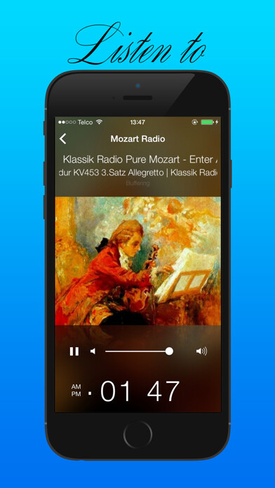 Emulate iPhone app Mozart Radio using MyAndroid
