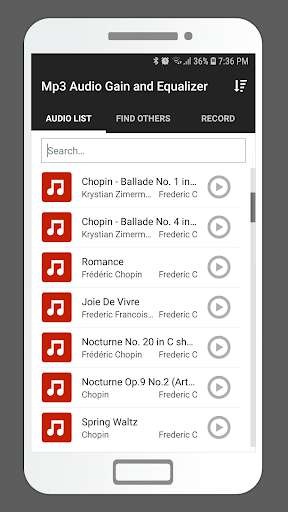 Run android online APK MP3 Audio Gain and Equalizer - MP3 amplifier from MyAndroid or emulate MP3 Audio Gain and Equalizer - MP3 amplifier using MyAndroid