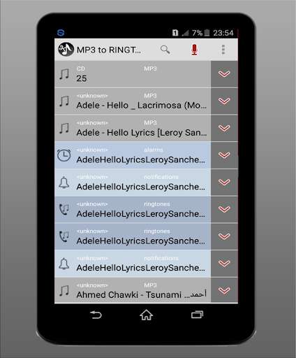 Emulate Android APK mp3 to ringtones