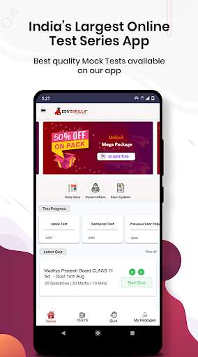 Run android online APK MP Board CLASS 11 (Science) Mock Tests App from MyAndroid or emulate MP Board CLASS 11 (Science) Mock Tests App using MyAndroid
